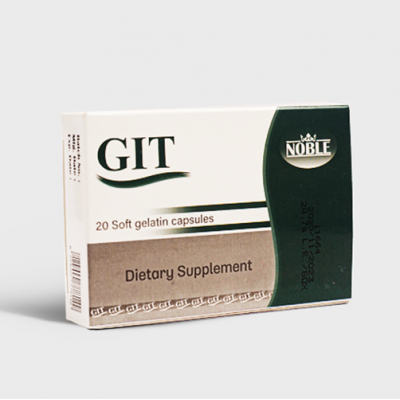 GIT DIETARY SUPPLEMENT ( CARAWAY + CHAMOMILE + GINGER + FENNEL + PEPPERMINT ) 20 CAPSULES